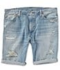 Color:Gummy Bear - Image 1 - Levi's® 511 Slim Fit 12#double; Inseam Cut Off Jean Shorts