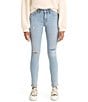 Color:Lapis Stop - Image 1 - Levi's® 711 High Rise Distressed Skinny Jeans