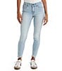 Color:Going The Distance - Image 1 - Levi's® 711 Mid Rise Frayed Hem Skinny Jeans