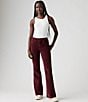 Levi's Levi's® 726 High Rise Flare Leg Corduroy Pants, Color:Merlot - Image 3