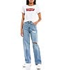 Color:2000 And Late - Image 3 - Levi's® 94 Baggy Destructed Straight Jeans
