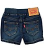 Color:Inky Shades - Image 2 - Levi's® Baby Boys 3-24 Months Denim-Look Knit Shorts