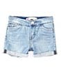 Color:Miami Vices - Image 1 - Levi's® Baby Girls 12-24 Months Boyfriend Cuffed Shorts