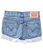 Color:Jive Cool - Image 2 - Levi's® Baby Girls 12-24 Months Boyfriend Cuffed Shorts