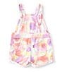 Color:Fairy Tale - Image 1 - Levi's® Baby Girls 12-24 Months Tie-Dye Pattern Spaghetti-Strap Denim Shortall