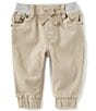 Color:Taupe - Image 1 - Levi's® Baby Boys 3-24 Months Brushed-Twill Jogger Pants