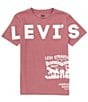 Color:Roan Red - Image 1 - Levi's® Big Boys 8-20 Short Sleeve Everyday Essential Logo Graphic T-Shirt