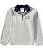 Levi's Levi's® Big Boys Long Sleeve Solid Quarter-Zip Pullover, Color:Grey Heather - Image 1