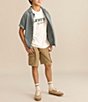 Levi's® Big Boys Short Sleeve Warp Printed Knit Camp Shirt - Image 3