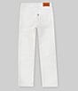 Color:White - Image 2 - Levi's® Big Girls 7-16 High Rise Raw Hem Ankle Straight Jeans