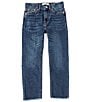 Color:From The Block - Image 1 - Levi's® Big Girls 7-16 High Rise Raw Hem Ankle Straight Jeans