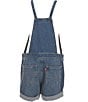 Levi's Big Girls Rolled Cuff Adjustable Straps Knotted Shortall - Image 6