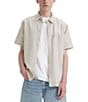 Color:Frost Grey - Image 1 - Levi's® Classic Fit Short Sleeve Striped Woven Shirt