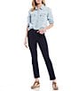 Levi's® Classic Straight Leg Mid Rise Stretch Denim Jeans - Image 3