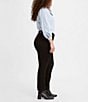 Color:Soft Black - Image 6 - Levi's® Classic Straight Leg Mid Rise Stretch Denim Jeans