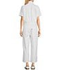 Color:Serenity Now - Image 2 - Levi's® Heritage Short Sleeve Button Down Straight Leg Jumpsuit