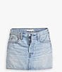 Levi's Levi's® Icon Mid Rise Raw Hem Denim Micro Mini Skirt, Color:Blue - Image 4
