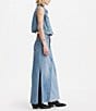 Levi's Levi's® Iconic Mid Rise Slide Slit Maxi Denim Skirt, Color:Own It - Image 5
