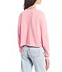 Color:Prism Pink - Image 2 - Laundry Day Raglan Cropped Crew Neck Sweatshirt