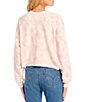 Color:Moody Tie Dye Begonia Pink - Image 2 - Levi's® Laundry Day Raglan Cropped Crew Neck Sweatshirt