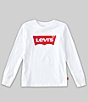 Color:White - Image 1 - Levi's® Little Boys 2T-7 Long Sleeve Batwing Tee