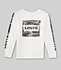 Color:Sugar - Image 1 - Levi's® Little Boys 2T-7 Long Sleeve Checkered Camouflage T-Shirt