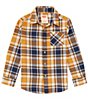 Color:Cathay Spice - Image 1 - Levi's® Little Boys 2T-7 Long Sleeve Plaid Flannel Shirt