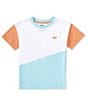 Color:Buclearwa - Image 1 - Levi's® Little Boys 2T-7 Short Sleeve Colorblock Pieced T-Shirt