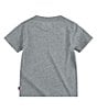 Color:Grey Heather - Image 2 - Levi's® Little Boys 2T-7 Short Sleeve Logo T-Shirt