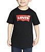 Color:Black - Image 3 - Levi's® Little Boys 2T-7 Short Sleeve Logo T-Shirt