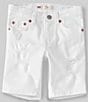 Color:White - Image 1 - Levi's® Little Boys 2T-7X 511™ Slim Fit Distressed Denim Shorts