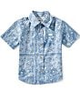 Levi's Levi's® Little Boys 4-7 Short-Sleeve Bandana-Printed Woven Shirt, Color:Vintage Navy - Image 1