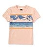 Color:Pale - Image 1 - Levi's® Little Boys 4-7 Short Sleeve Seaside Palms Graphic T-Shirt
