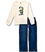 Levi's Little Boys Long Sleeve Scooter Tee & Denim Pants Set - Image 1