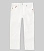Color:White - Image 1 - Levi's® Little Girls 4-6X High-Rise Straight-Leg Ankle Jeans