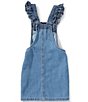 Levi's Little Girls Ruffle Strap Flower Pocket Denim Skirtall - Image 2