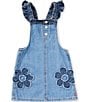 Levi's Levi's® Little Girls Ruffle Strap Flower Pocket Denim Skirtall - Image 1