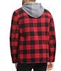 Color:Red/Black - Image 2 - Levi's® Faux Sherpa Lined Plaid Shirt Jacket