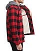 Color:Red/Black - Image 5 - Levi's® Faux Sherpa Lined Plaid Shirt Jacket