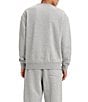 Color:Mid Tone Grey Heather - Image 2 - Levi's® Long Sleeve Poster-Logo Fleece Sweatshirt