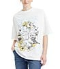 Color:Bright White - Image 1 - Levi's® Loose Fit Tropical Floral Graphic Oversized T-Shirt