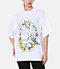 Color:Bright White - Image 3 - Levi's® Loose Fit Tropical Floral Graphic Oversized T-Shirt