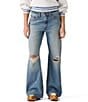 Levi's® Middy Mid Rise Loose Fit Bootcut Destructed Jeans - Image 1