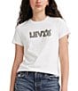 Color:White - Image 1 - Levi's® Mosaic Animal Print Logo Graphic T-Shirt
