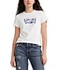 Color:Tropical Flower - Image 1 - Levi's® Perfect Tropical Batwing Logo Graphic T-Shirt