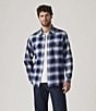 Levi's Levi's® Plaid Long Sleeve Classic Worker Button Front Shirt, Color:Blue - Image 3