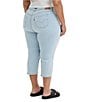 Color:Slate Feeze - Image 2 - Plus Size 311 Shaping Skinny Mid Rise Capri Jeans