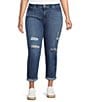 Color:Indigo - Image 1 - Levi's® Plus Size Boyfriend Mid Rise Jeans