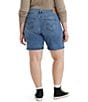 Color:What Are We - Image 2 - Levi's® Plus Size Mid-Length Distressed Detail Shorts