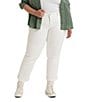 Levi's Levi's® Plus Size Mid-Rise Straight Leg Ankle Denim Jeans, Color:Simply White - Image 1